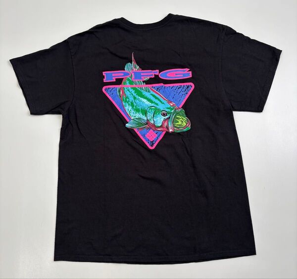 Columbia PFG Tシャツ ブラック ピンクロゴ コロンビア 半袖Tシャツ メンズ L Tシャツ フィッシング 釣り