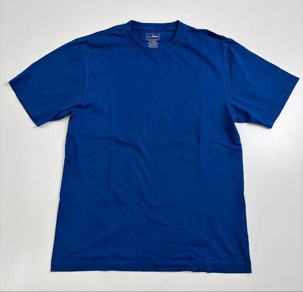 L.L.Bean エルエルビーン クルーネック Tシャツ ブルー メンズ S 無地T 綿100% シンプル