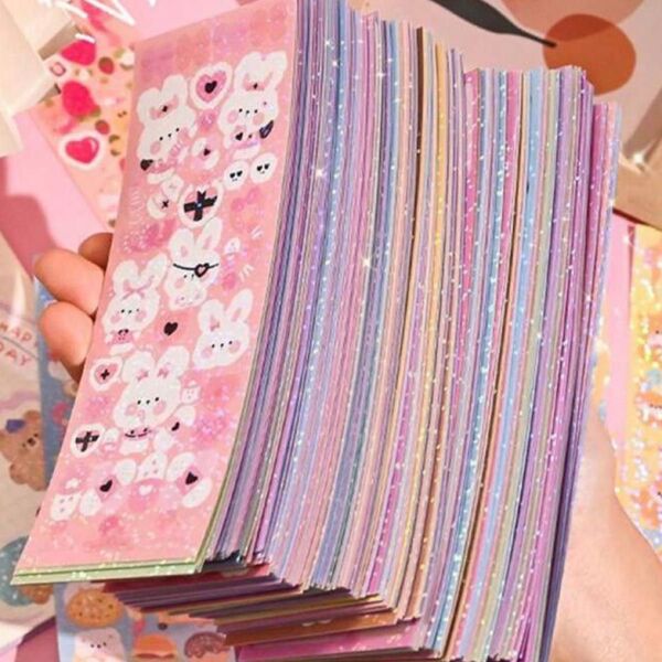 シール キラキラ ごほうび 動物 ゆめかわ 保育園 韓国 ラメ 大量 まとめ売り 女の子 コラージュ