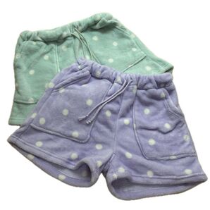 ルームパンツ ドット柄 2枚セット パープル ミントグリーン