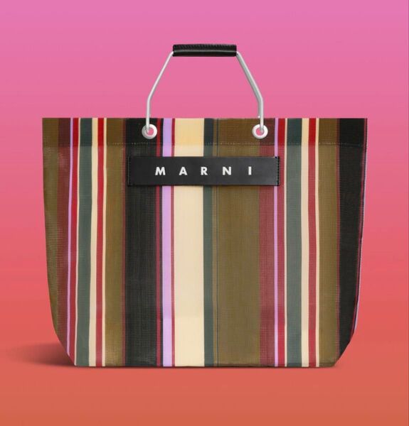 MARNI マルニ フラワーカフェ ストライプバッグ ストライプ バッグ