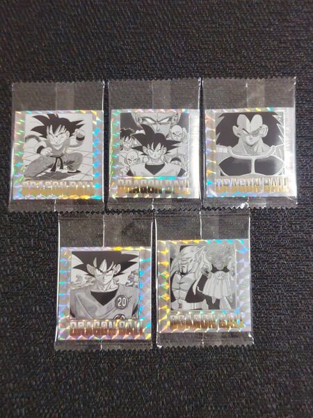 ドラゴンボール40周年記念 オリジナルイラストレーション シール ウエハース 5枚セット