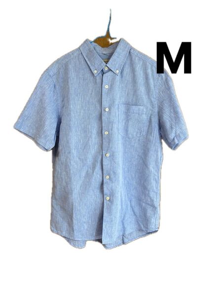 半袖シャツ メンズ ライトブルー Mサイズ