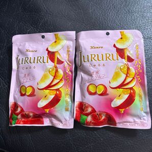 カンロ じゅるる 濃密ふじりんご 2袋セット JURURU