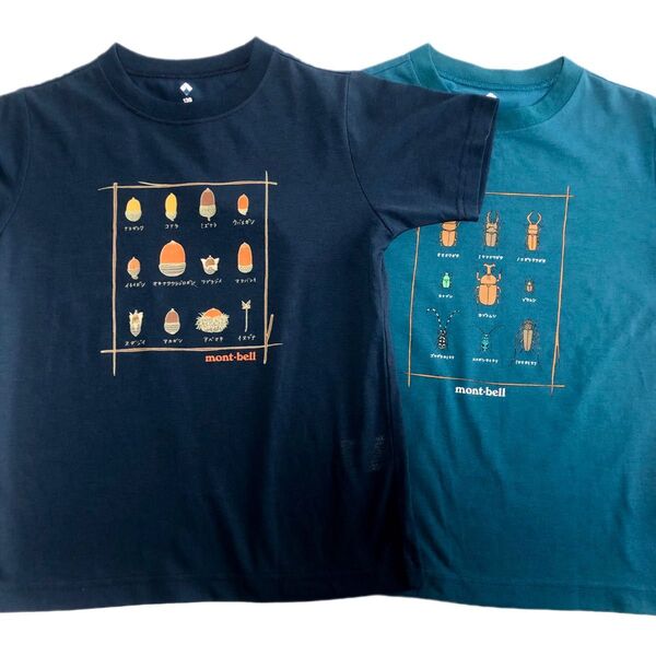 mont-bell 昆虫/どんくり 半袖Tシャツ 130cm 2枚セット モンベル