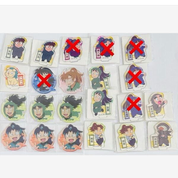 忍たま アクリルステッカー アクリミニ きり丸 土井半助 立花仙蔵 善法寺伊作 七松小平太 利吉 雑渡 尊奈門