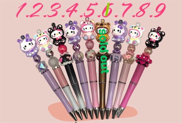 ★ペイントビーズCATボールペン★※替え芯1本付いています。