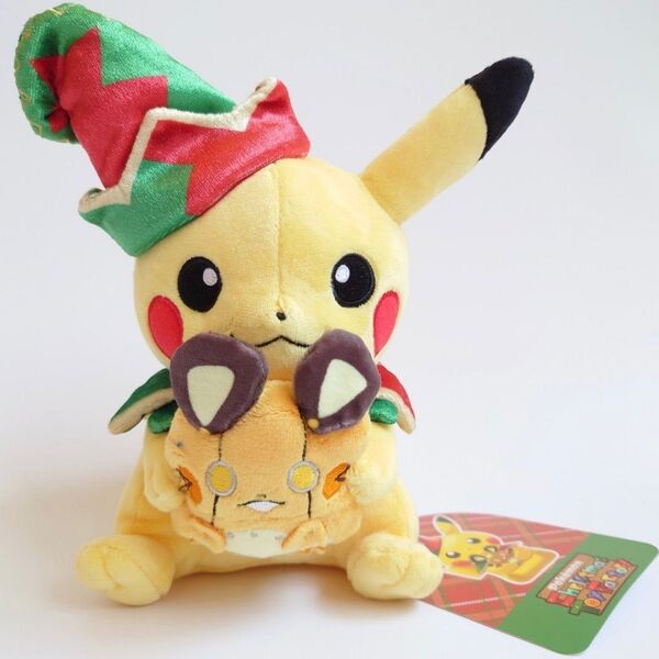 新品 ポケモンセンター ぬいぐるみ ピカチュウ デデンネ Pokemon Christmas Toy Factory クリスマス