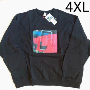 新品 4XL UNIQLO KAWS スウェットシャツ ユニクロ カウズ ブラック 黒 メンズ トレーナー スウェット