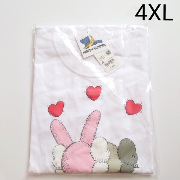新品 4XL カウズ ウォーホル KAWS Warhol ユニクロ UT 半袖 UNIQLO ホワイト 白