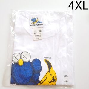 新品 4XL カウズ ウォーホル KAWS Warhol ユニクロ UT 半袖 UNIQLO 半袖Tシャツ ホワイト Tシャツ 白