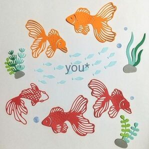 カッティングダイ*金属 魚 水草