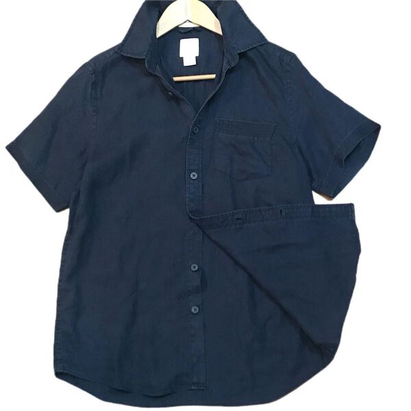 90s 00s OLD GAP リネン100% シャツ カラーシャツ ブラック