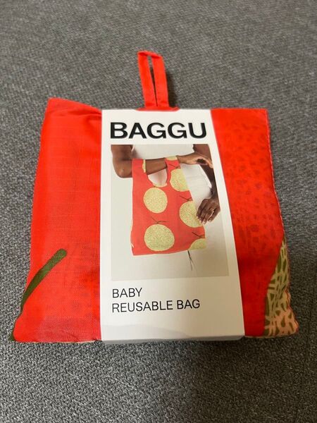 【新品未使用】BAGGU バグー エコバッグ メロ ン柄 オレンジ Baby