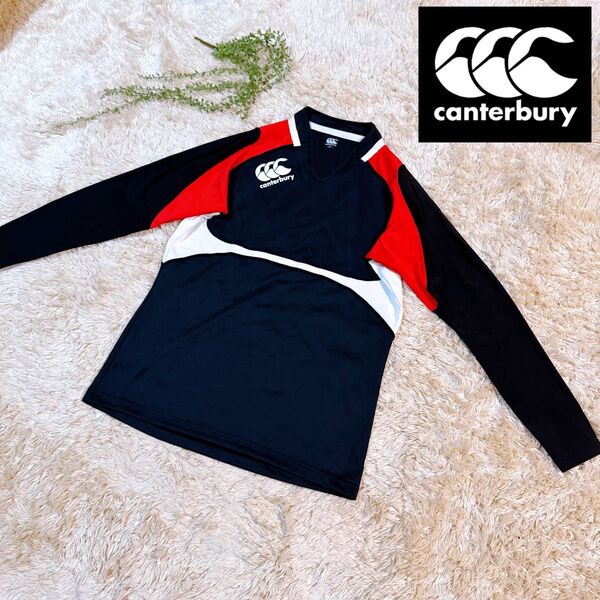 【未使用】canterbury カンタベリー ラガーシャツ ラグビー 長袖 L