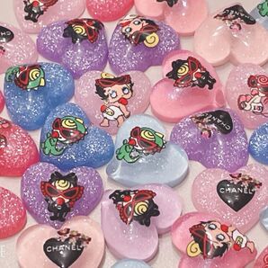 キラキラハート デコパーツ30個セット