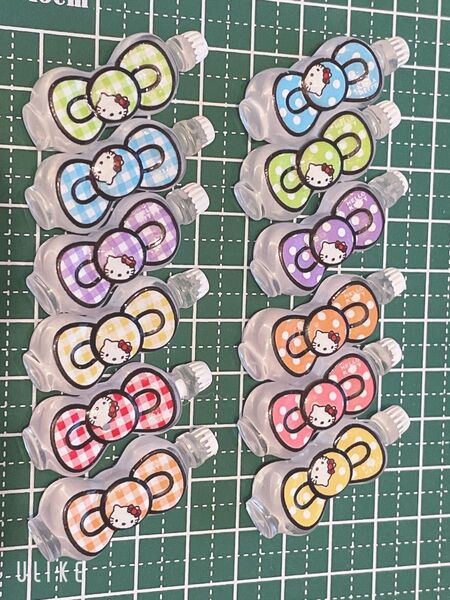 りぼんペットボトル デコパーツ 12個セット