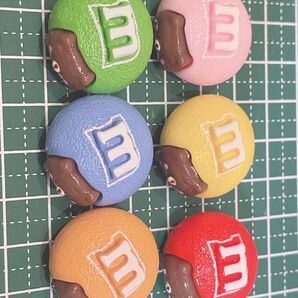 m&mベア デコパーツ 6個セット