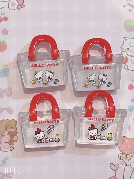 ビニールバッグ 4個セット デコパーツ