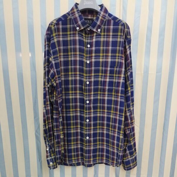 POLO b.c.s チェック ボタンダウンシャツ 長袖 POLO British Country Spirit マルチカラー