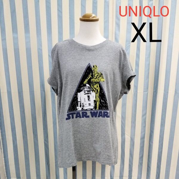 UNIQLO UT スターウォーズ Tシャツ レディース woman XL グレー ユニクロ STARWARS