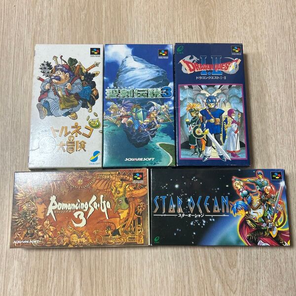 詳細は個別出品欄まで スーパーファミコン ソフト 5本セット