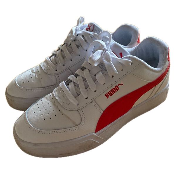PUMA スニーカー ホワイト/レッド 25cm