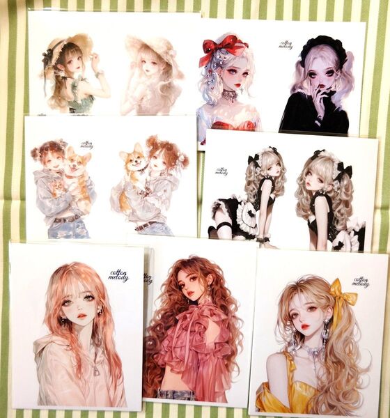 【C4】cottonmelody 様 人物ステッカー 〔バラ売り可〕 コラージュ