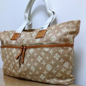 未使用品ラシット横幅50cmの大きめトートバッグ レトロ可愛い