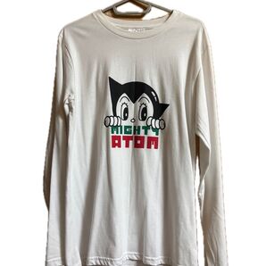 鉄腕アトム長袖 ロンT 長袖Tシャツ L ホワイトビンテージ