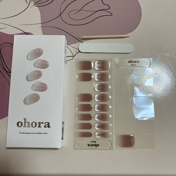 ohora ジェルネイルシール セミキュアジェル UVLEDジェルランプ セット