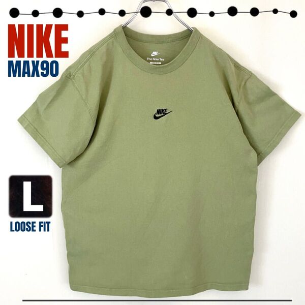 NIKE ナイキ★MAX90★NSWプレミアム エッセンシャルTシャツ★Futuraロゴセンター刺繍★LOOSE FIT★メンズL