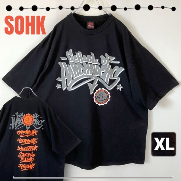 SOHK/SCHOOL OF HARD KNOCKS★スクールオブハードノックス★肉厚コットンTシャツ★オーバーサイズ★メンズXL