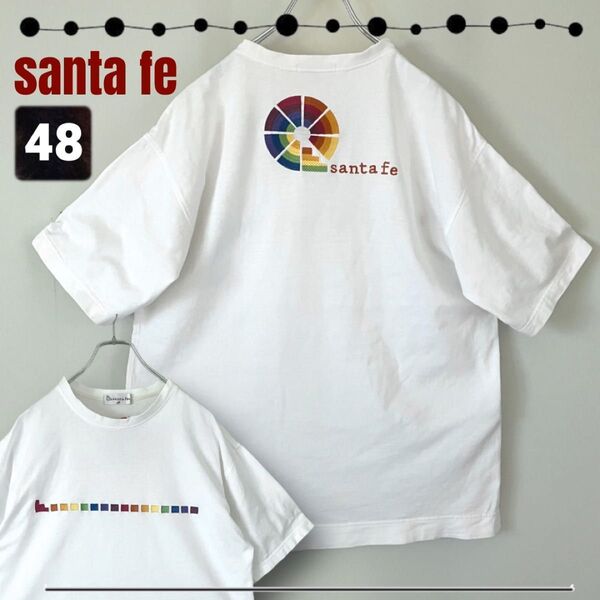 サンタフェ santa fe★刺繍デザインTシャツ★サイズ48(メンズL)