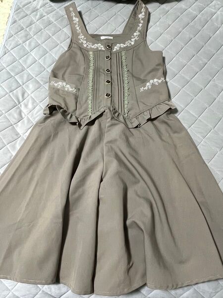 アクシーズファム ジャンパースカート ジャンスカ ワンピース キュロットタイプ