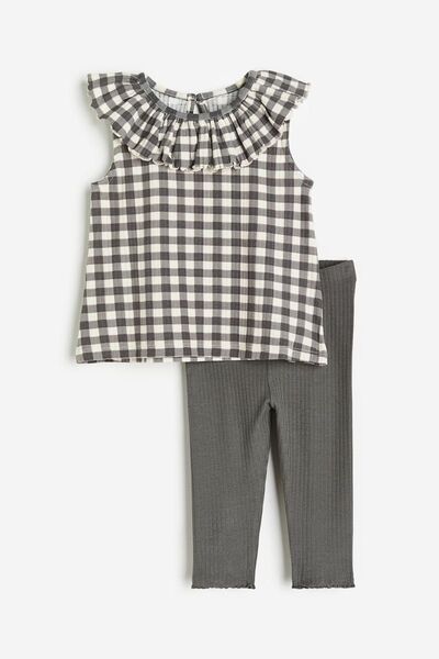 H&M ベビー服 70 6-9m チャコールグレー