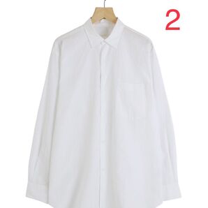 【新品未使用】25SS COMOLI コモリシャツ WHITE 2 長袖 コットン ホワイト 長袖シャツ 白