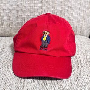 ポロラルフローレン ポロベアー キャップ レッド 53センチ