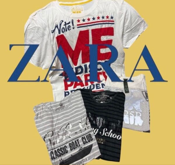最終値下げ【おまとめ特別セット】大特価ZARA ザラプリントTシャツ38/Mサイズアソート4枚セット