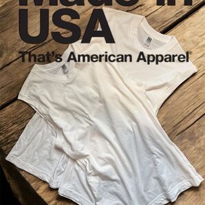 【美品希少】American Apparel Rib Tank アメリカンアパレル メンズ タンクトップ ノースリーブ2枚セット