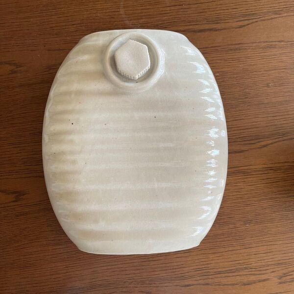 湯たんぽ 陶器製 オフホワイト
