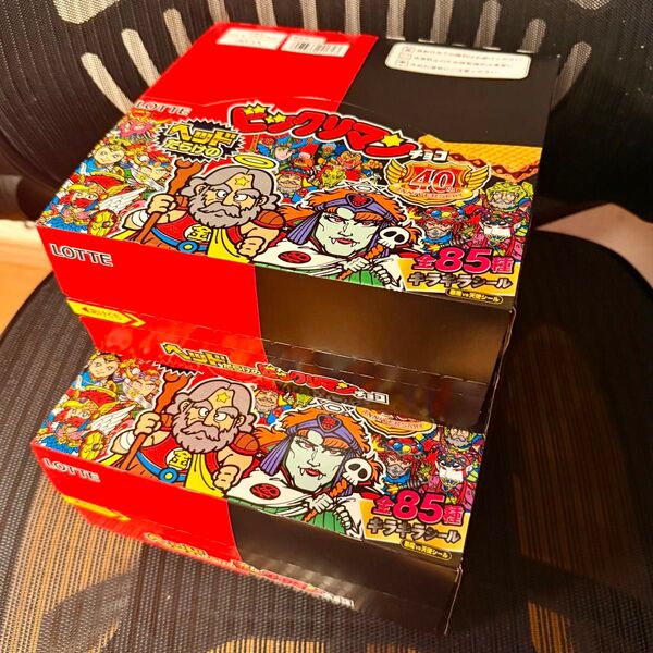 新品未開封 2箱 2BOX ヘッドだらけのビックリマンチョコ 40周年記念 40th 悪魔 天使シール ロッテ チョコ LOTTE