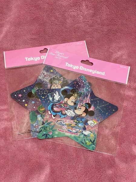 ディズニーランド 七夕 スターフェスティバル2012 ステッカー 2枚セット ミッキー ミニー イベント