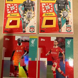 topps リバプールカード レリック&シリアル4枚セット