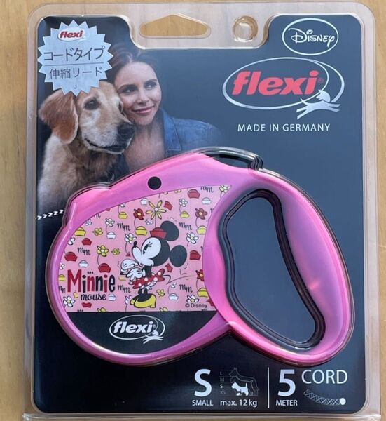 ディズニーコラボ限定品 flexi 伸縮リード ミニー ちゃん Sサイズ 5m
