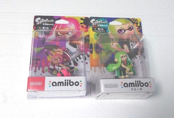 スプラトゥーン amiibo ガール ネオンピンク ライムグリーン