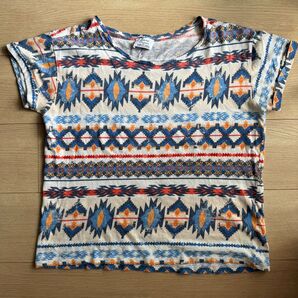 ZARA TRF ネイティブ柄 半袖Tシャツ レディース