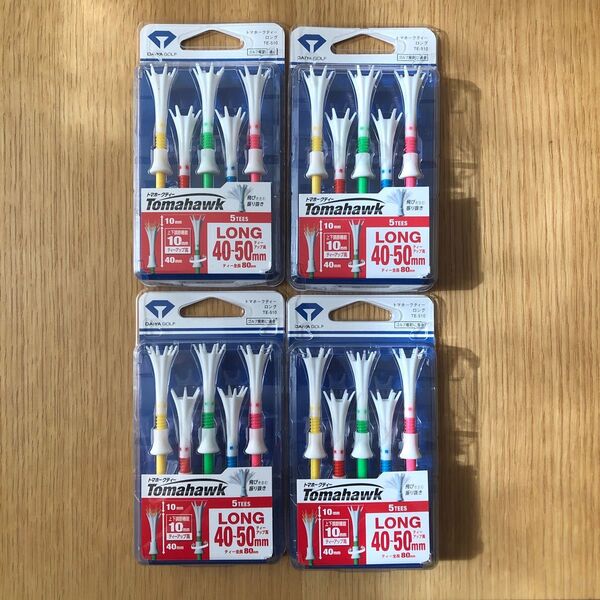 ダイヤゴルフ ゴルフティー トマホークティー ロング (5本入) ティーアップ高40~50mm TE-510A 4個セット