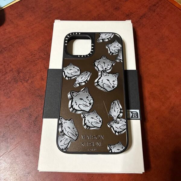 CASETiFY "Maison Kitsun Silver Case" MagSafe対応 iPhone14用 スマホケース