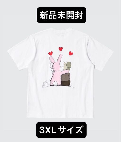 新品未開封 UNIQLOユニクロ KAWSカウズ Tシャツ半袖 白 XL